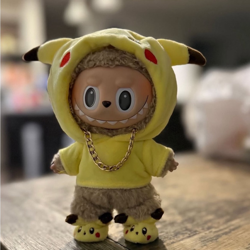 Yellow Pikachu Labubu Costume